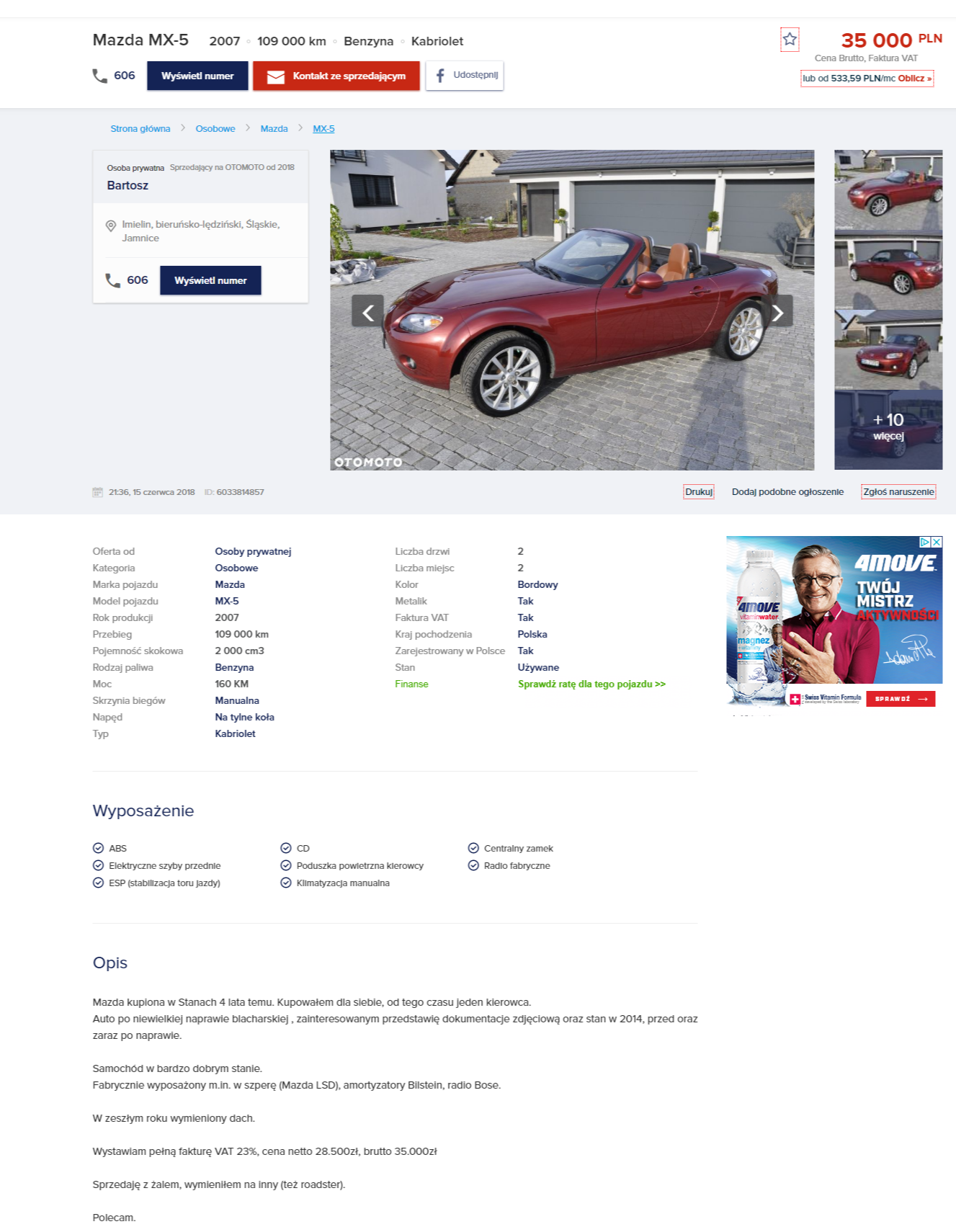 Używane Mazda MX-5 - 35 000 PLN, 109 000 km, 2007 - otomoto.pl (1).png