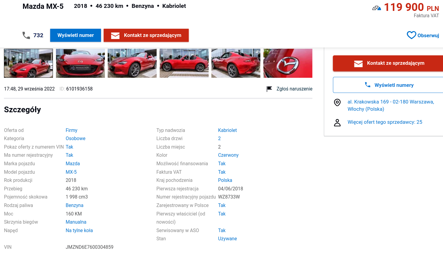 Screenshot 2022-10-01 at 09-48-22 Używane Mazda MX-5 - 119 900 PLN 46 230 km 2018 - otomoto.pl.png